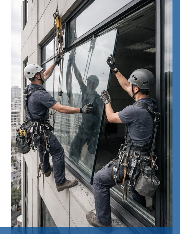 Замена стеклопакетов на высоте в Кингисеппе от 5711 р. | ВЫСОТНИК-Кгп