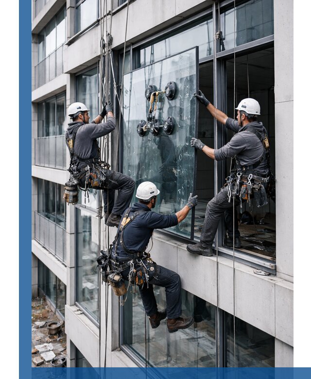 Фасадное остекление и монтаж витражей зданий в Кингисеппе под ключ