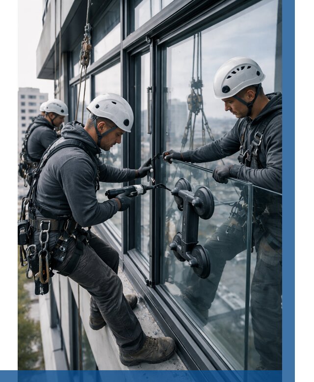 Витражное остекление зданий в Кингисеппе от 3634 р. | ВЫСОТНИК-Кгп