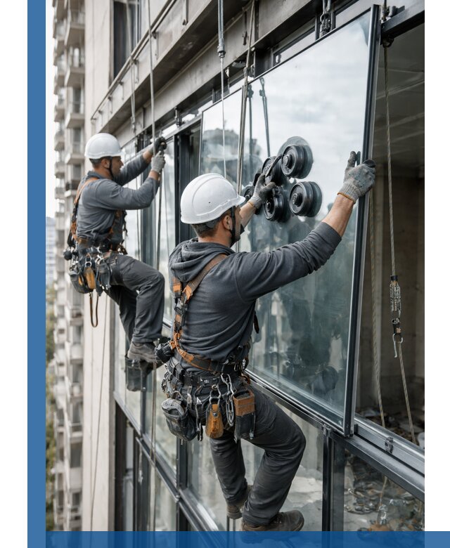 Витражное остекление фасадов и лоджий в Кингисеппе под ключ