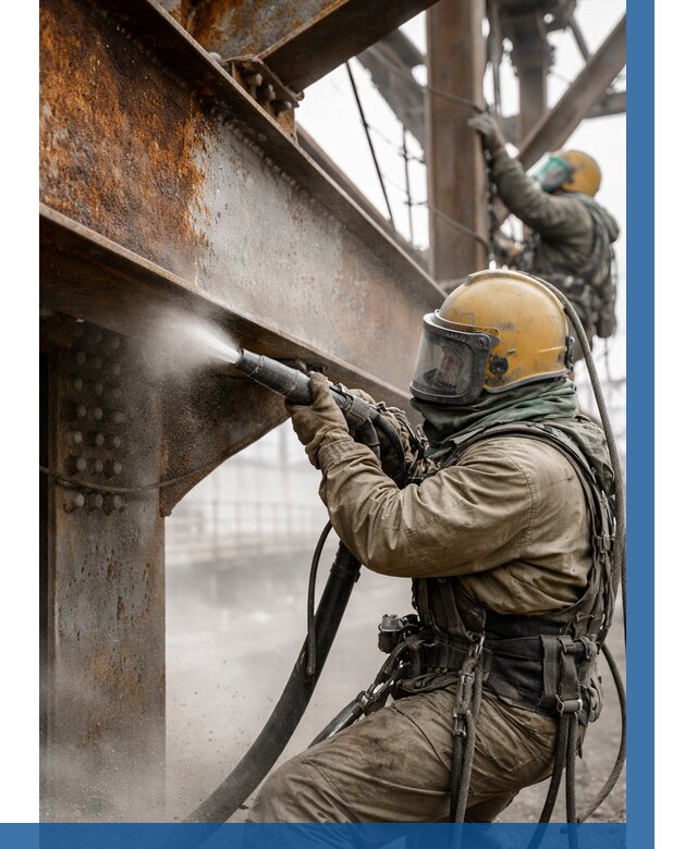 Пескоструйная очистка металлоконструкций в Кингисеппе по 623 р.  ВЫСОТНИК-Кгп