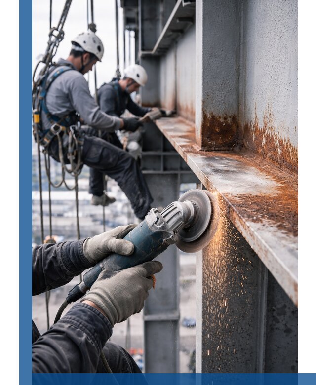 Зачистка металла от ржавчины и подготовка поверхностей в Кингисеппе