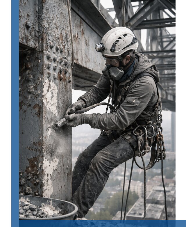 Удаление старой краски с металлических конструкций в Кингисеппе