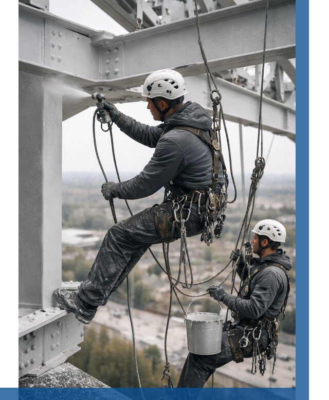 Покраска металлоконструкций на высоте в Кингисеппе 363 р |ВЫСОТНИК-Кгп