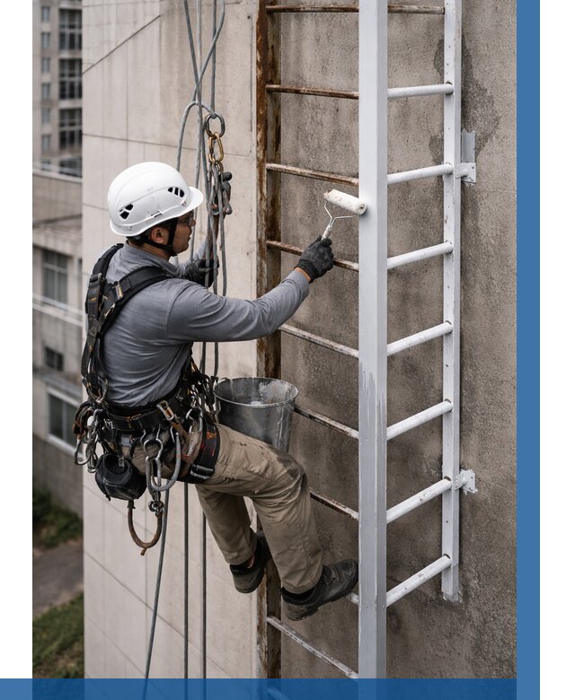 Покраска пожарных лестниц в Кингисеппе от 4673 р. | ВЫСОТНИК-Кгп