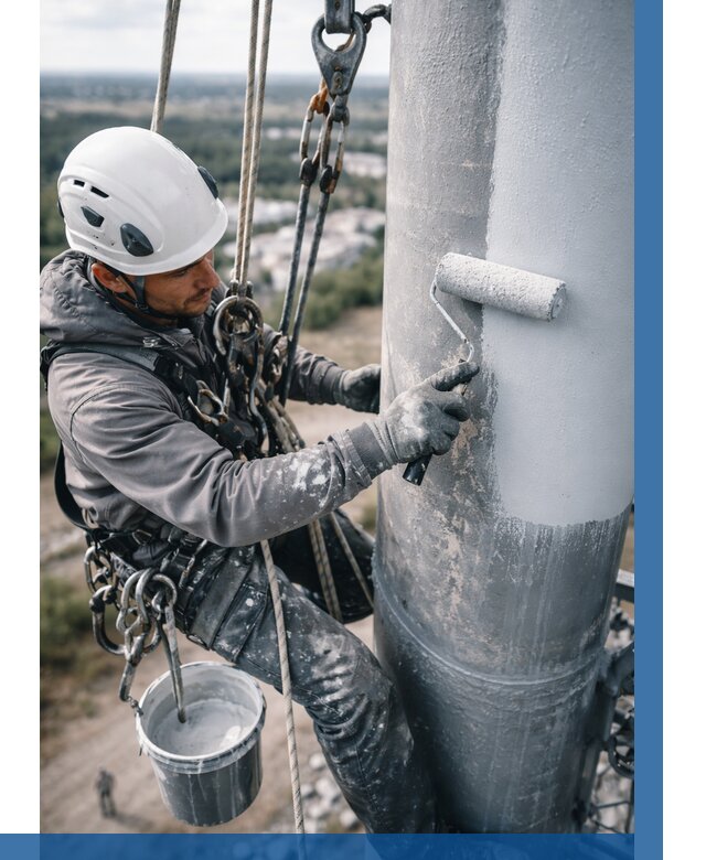 Покраска мачт связи под ключ в Кингисеппе от 883 р. | ВЫСОТНИК-Кгп