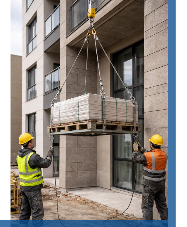 Подъем керамогранита на этаж в Кингисеппе от 3634 р. | ВЫСОТНИК-Кгп