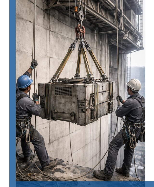 Такелажные работы на высоте, подъем и монтаж грузов в Кингисеппе