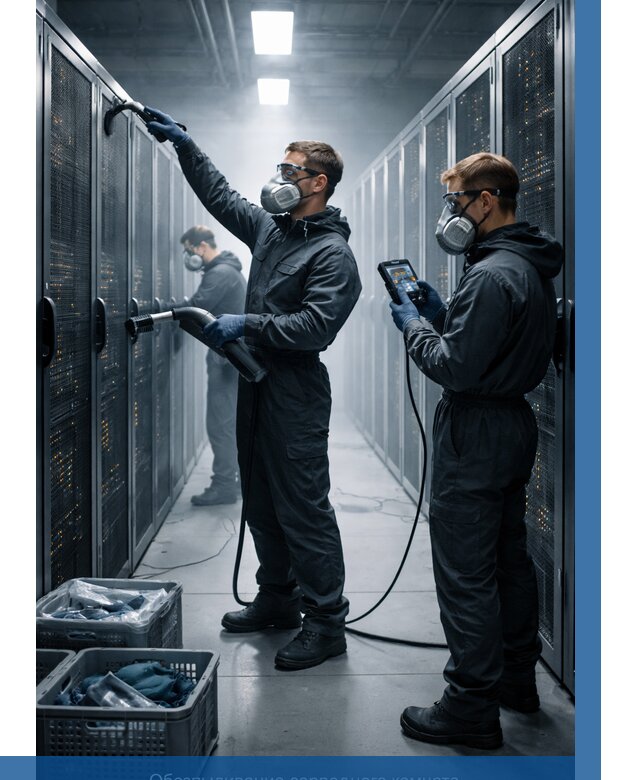 Обеспыливание серверной комнаты в Кингисеппе от 4673 р. | ВЫСОТНИК-Кгп