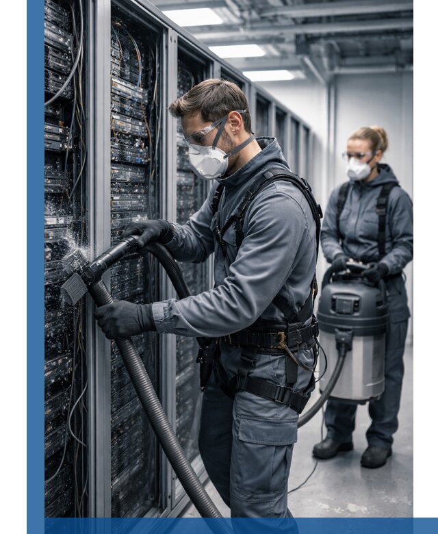 Обеспыливание серверной комнаты в Кингисеппе, профессиональная очистка