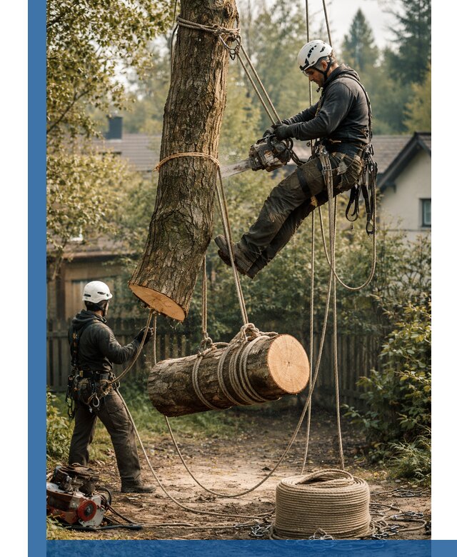 Валка деревьев частями в Кингисеппе, безопасно и аккуратно