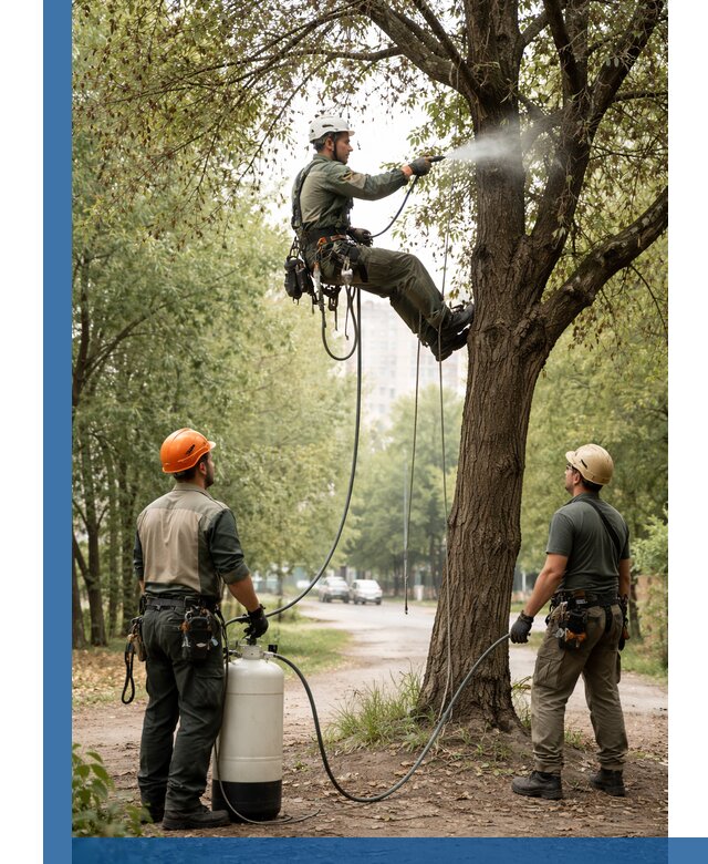 Обработка деревьев от вредителей в Кингисеппе профессиональная защита