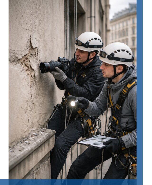 Фотофиксация дефектов фасада в Кингисеппе от 4673 р. | ВЫСОТНИК-Кгп