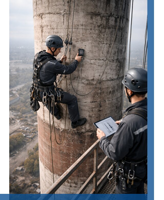 Обследование дымовой трубы в Кингисеппе от 8307 р. | ВЫСОТНИК-Кгп