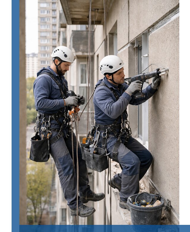 Промышленные альпинисты высотные работы и монтаж в Кингисеппе